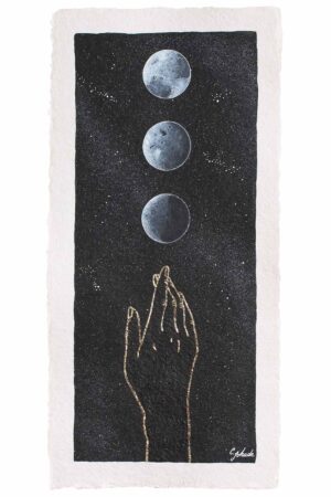 Mindful Spiritual Art Moon Painting