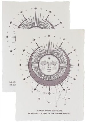 Sun moon greeting card spirituality spiritual art