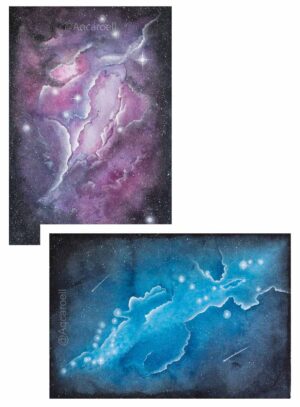 Aqcaroell Carola Schade Universe Art Galaxie Watercolor