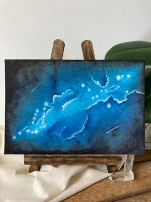 cosmic nebula stars wall art, universe art print with nebula